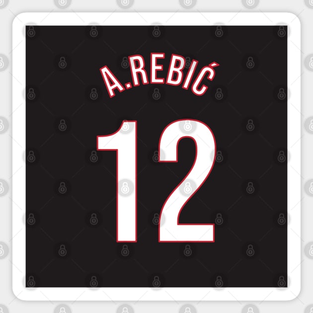 A.Rebić 12 Home Kit - 22/23 Season Sticker by GotchaFace